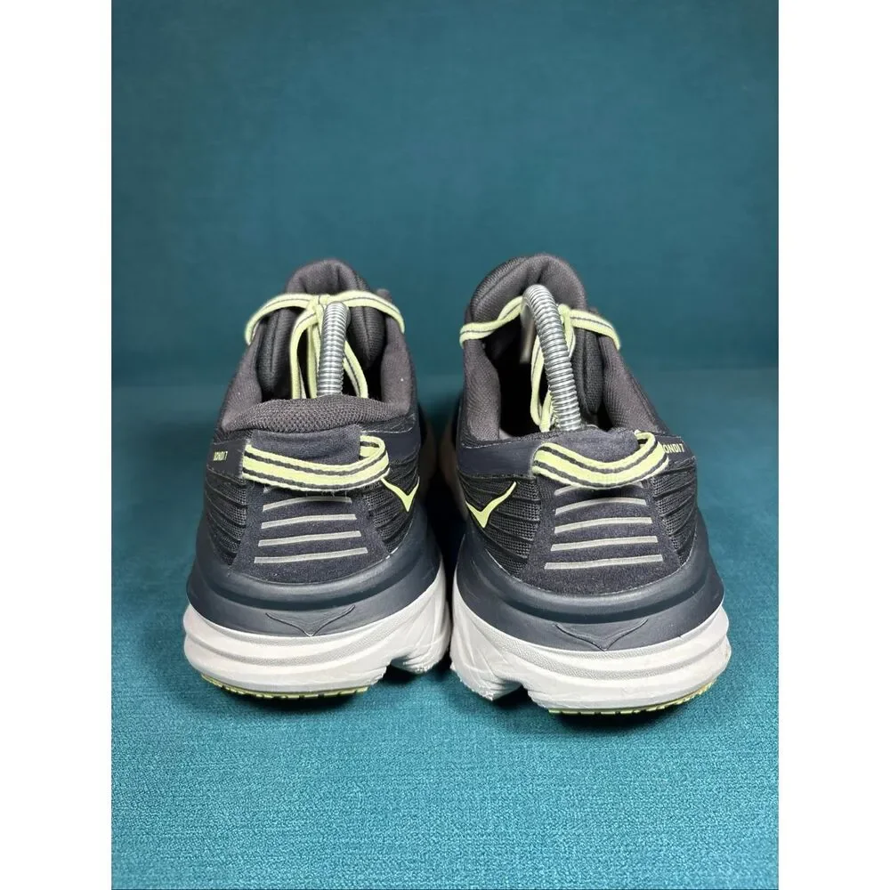 Hoka One One Bondi 7 Black Yellow Men's Running Shoes Size 11 D 1110518-BGBT